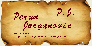 Perun Jorganović vizit kartica